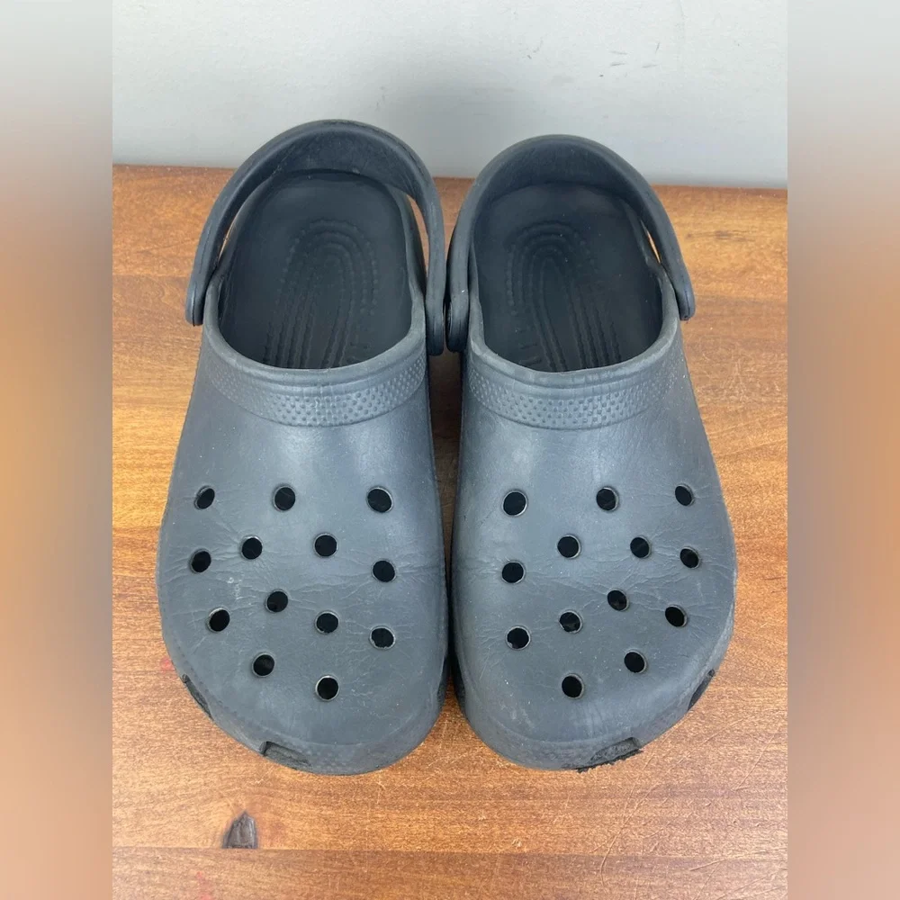 Crocs Classic Authentic Unisex Slides Clogs Black 5 Men And 7 Women’s Pre Owned - Picture 8 of 11